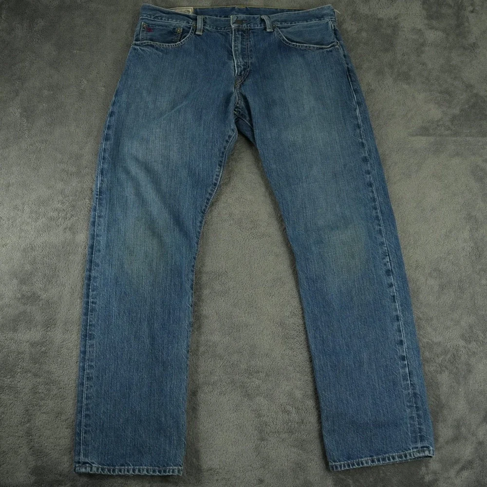 Polo Ralph Lauren Jeans Mens 36x30‎ Blue Authentic Dungarees Straight Leg Cotton